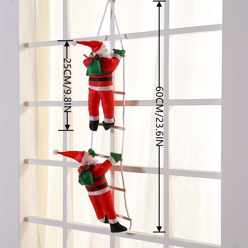 Santa Rope Climbing Ladder Decor