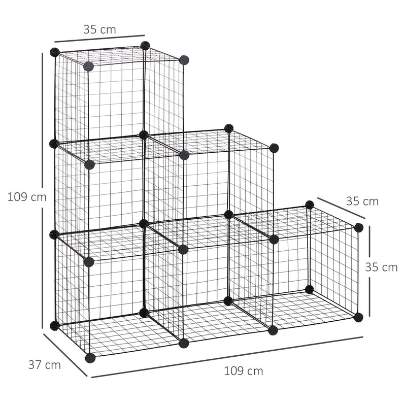 6 Cube Metal Wire Rack
