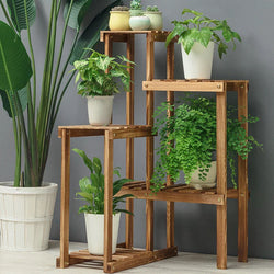 Rustic Wood Plant Flower Stand