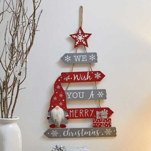 Christmas Wooden Hanging Sign