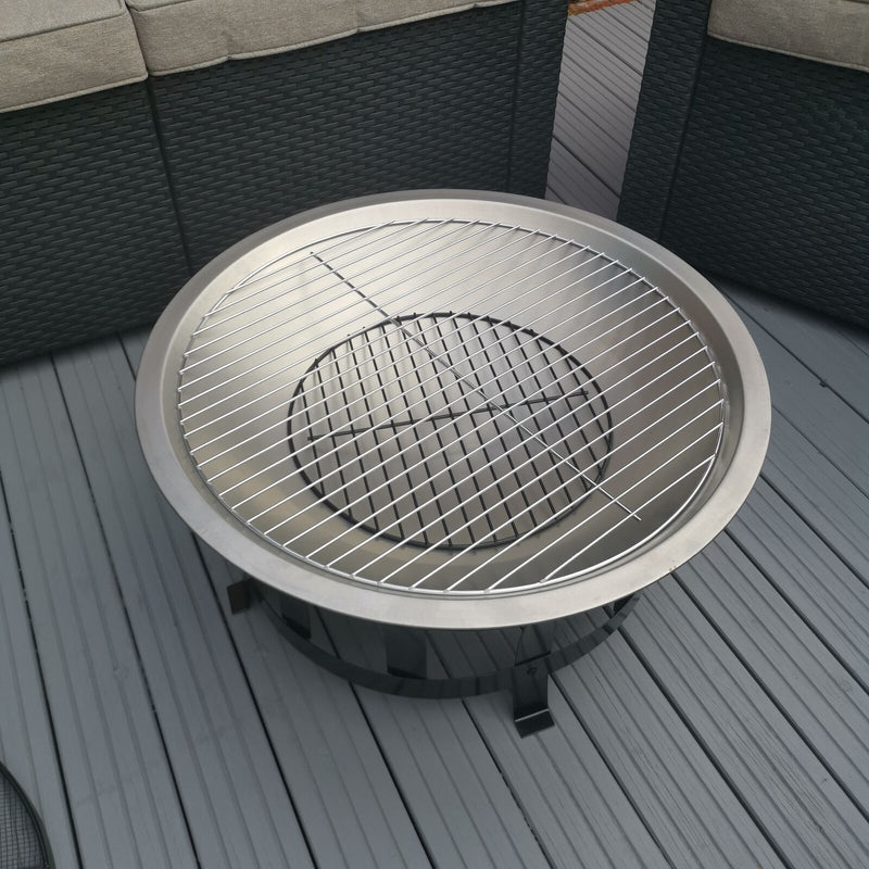 60cm Garden Fire Pit With Grill