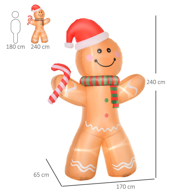 8ft Christmas Inflatable Gingerbread Man