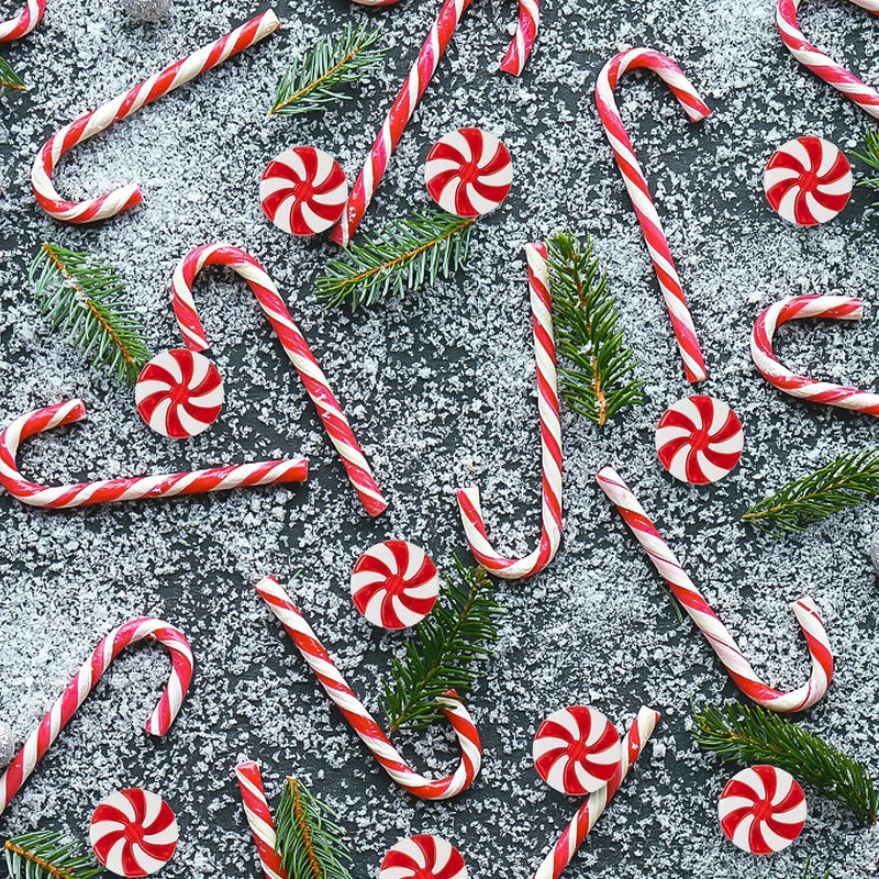 10X Christmas Candy Cane Ornaments