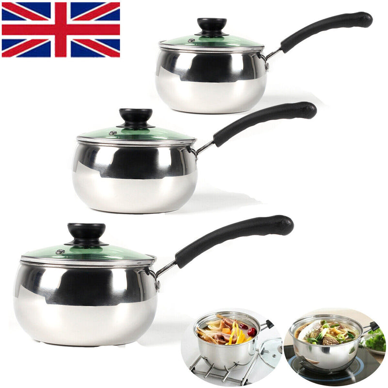 3Pcs Induction Non Stick Stainless Steel Cookware