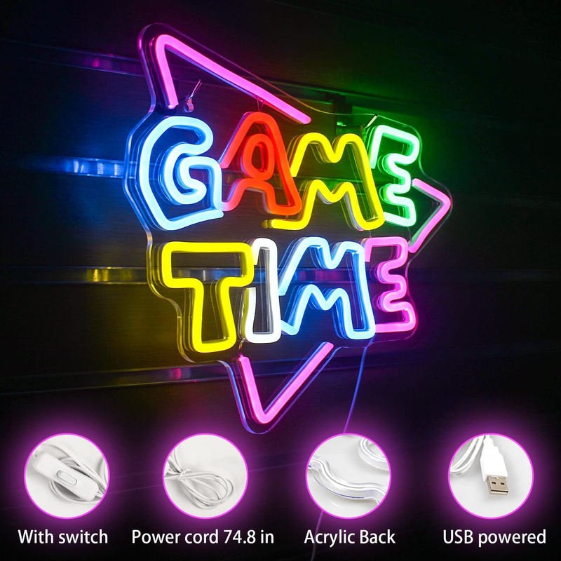 Game Time Neon Sign