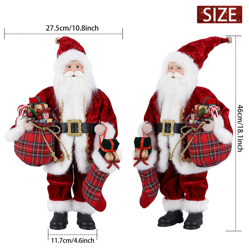 18'' Xmas Standing Santa Claus Ornament