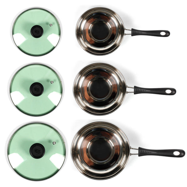 3Pcs Induction Non Stick Stainless Steel Cookware