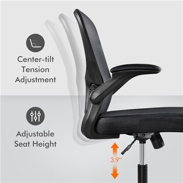 Mesh Desk Chair with Adjustable Arms