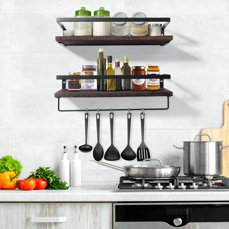 2 Tiers Floating Shelves