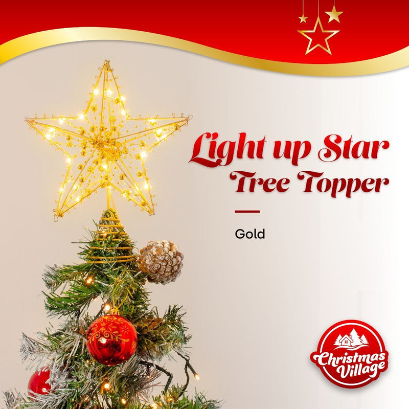LED Glitter Christmas Tree Topper