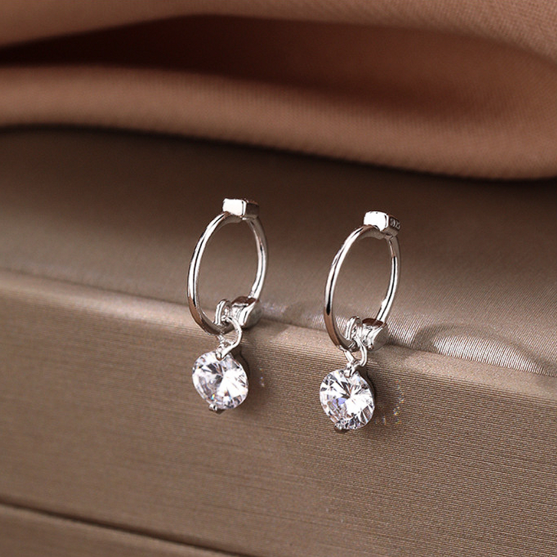 Silver Ring Hoop Earrings